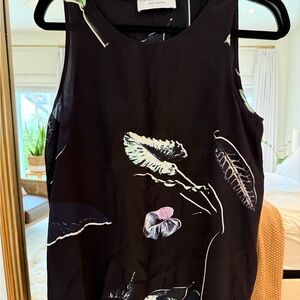 Viktoria & Woods Black Leaf Print Blouse